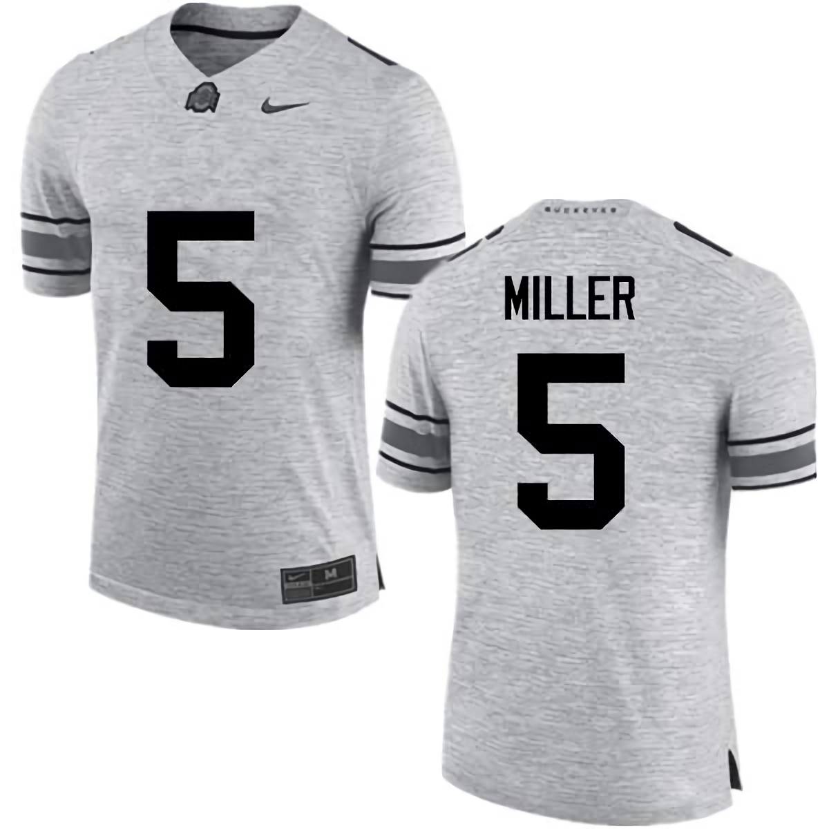Braxton Miller Ohio State Buckeyes Men's NCAA #5 Nike Gray College Stitched Football Jersey CSU4856MH